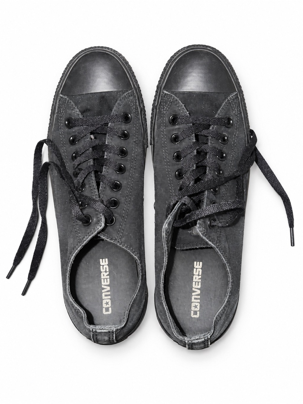 Converse Men’s Low-Top Canvas Sneakers in Black